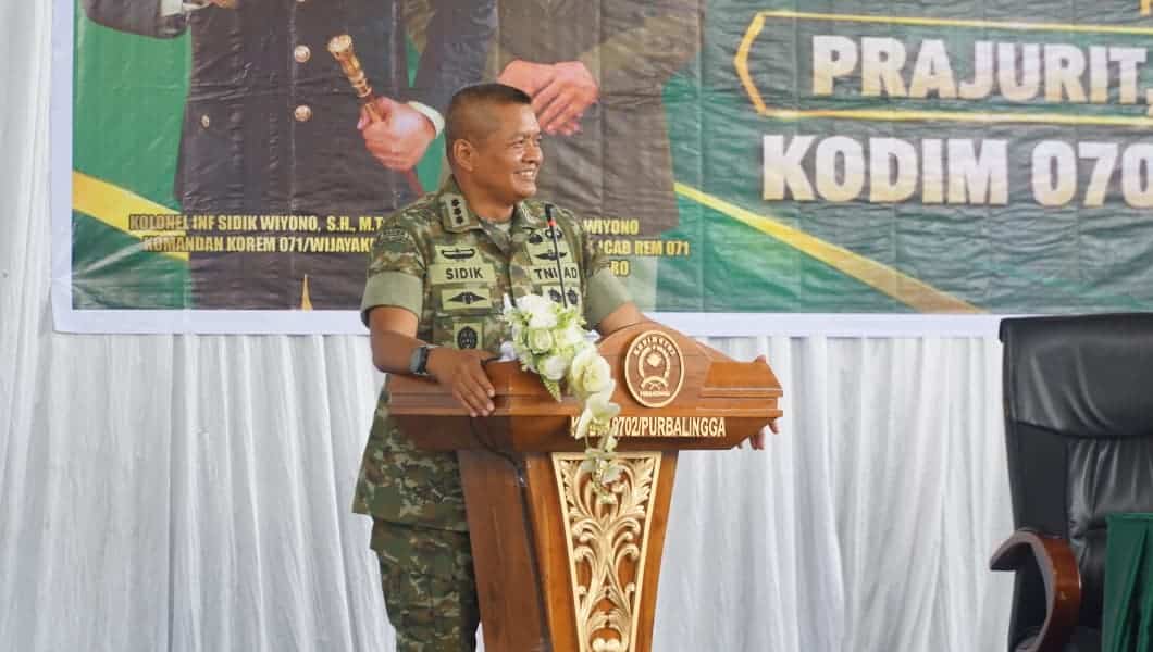 Danrem 071/Wijayakusuma Tekankan Pesan: Jadilah Prajurit Yang Baik, Profesional dan Dicintai Rakyat